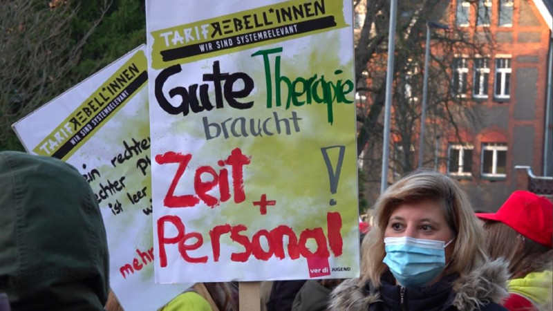 Warnstreik an Unikliniken (Foto: SAT.1 NRW)