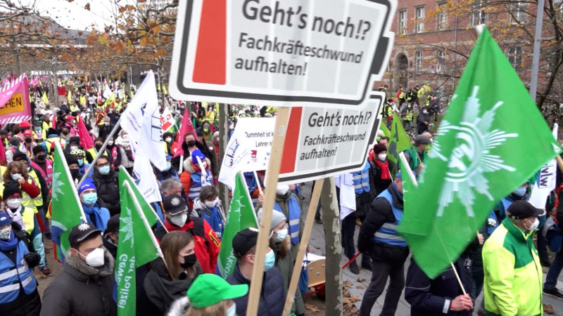 Streik im öffentlichen Dienst (Foto: SAT.1 NRW)