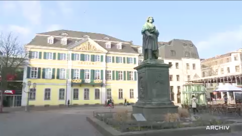 Beethovenstatue wird restauriert (Foto: SAT.1 NRW)