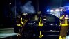Auto aus der Ukraine brennt (Foto: SAT.1 NRW)