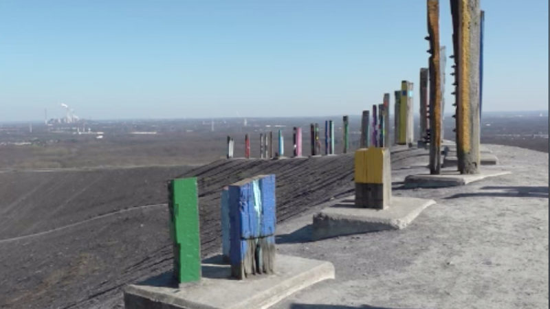 Haldenkunst zerstört (Foto: SAT.1 NRW)