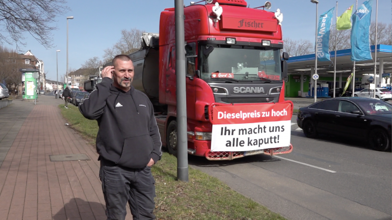 LKW-Protest in NRW (Foto: SAT.1 NRW)