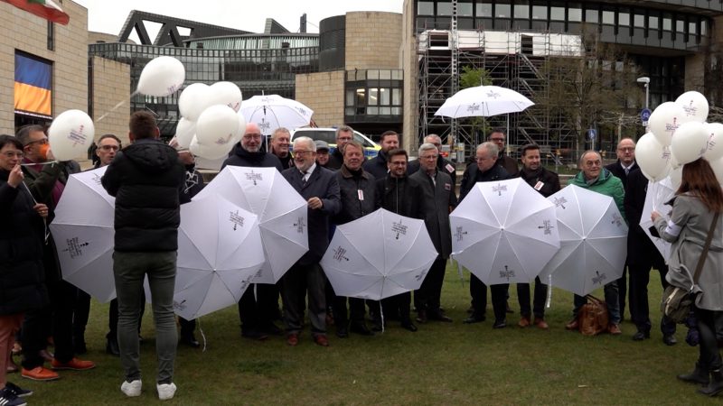 Umgang mit Altschulden: Bürgermeister protestieren (Foto: SAT.1 NRW)