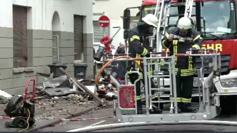 Explosion in Leverkusen (Foto: SAT.1 NRW)