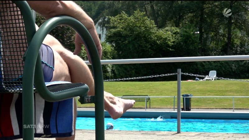 Freibad stellt Heizung ab (Foto: SAT.1 NRW)