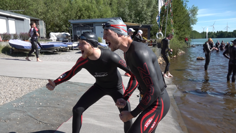 Untrainiert zu Triathlon (Foto: SAT.1 NRW)