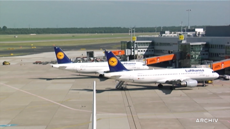 Lufthansa-Streik beginnt in der Nacht (Foto: SAT.1 NRW)