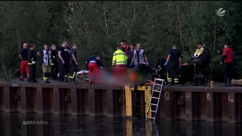 Unglück im Kanal (Foto: SAT.1 NRW)