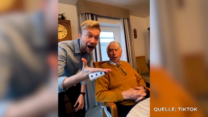 Opa und Enkel werden TikTok-Stars (Foto: SAT.1 NRW)