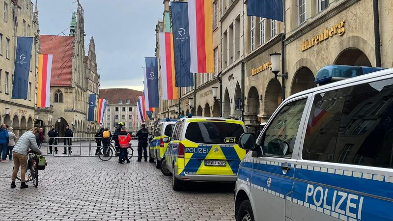 Ausnahmezustand durch G7-Gipfel in Münster (Foto: SAT.1 NRW)