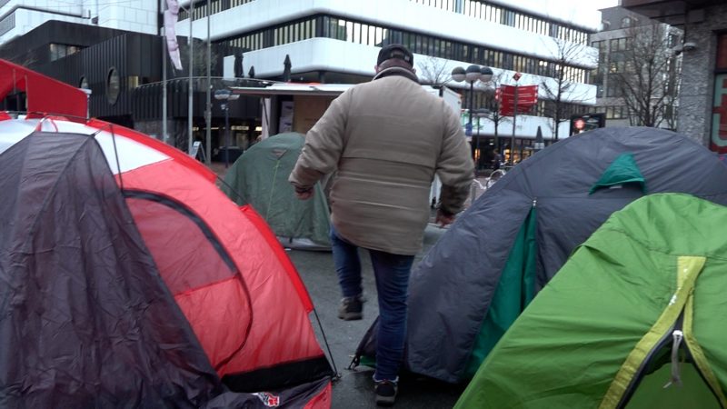 Protestcamp: Mehr Verständnis für Obdachlose (Foto: SAT.1 NRW)