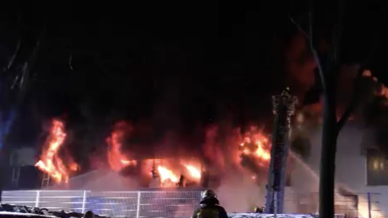 Flammeninferno in Werl (Foto: SAT.1 NRW)