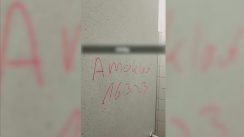 Amokdrohung an Bielefelder Schule (Foto: SAT.1 NRW)