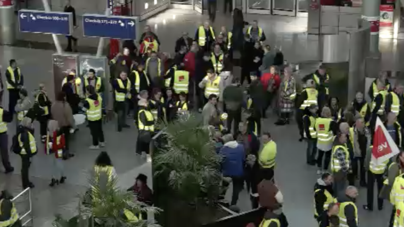 Bundesweiter Mega-Streik (Foto: SAT.1 NRW)