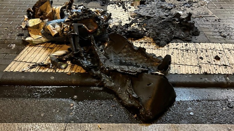 Doppelte Brandstiftung vor Kiosk (Foto: SAT.1 NRW)