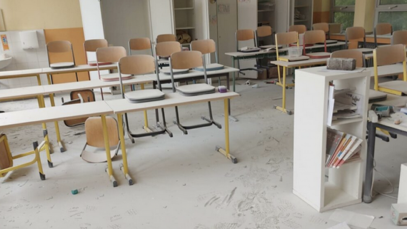 Schule komplett verwüstet (Foto: SAT.1 NRW)