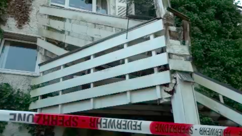 Balkon abgestürzt in Iserlohn (Foto: SAT.1 NRW)