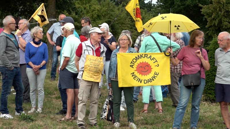 Mögliche Atommülltransporte nach Ahaus: Proteste und Unsicherheit (Foto: SAT.1 NRW)