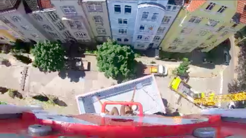 „Fliegende“ Balkone in Dortmund (Foto: SAT.1 NRW)