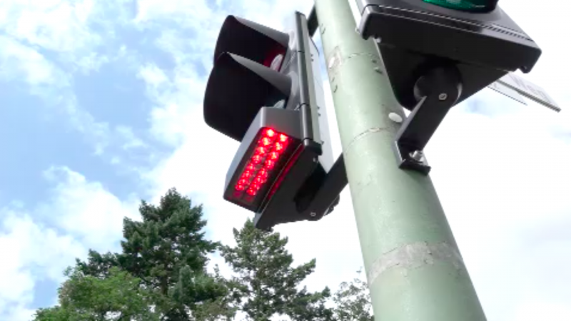 Smartphone-Ampel in Neuss (Foto: SAT.1 NRW)