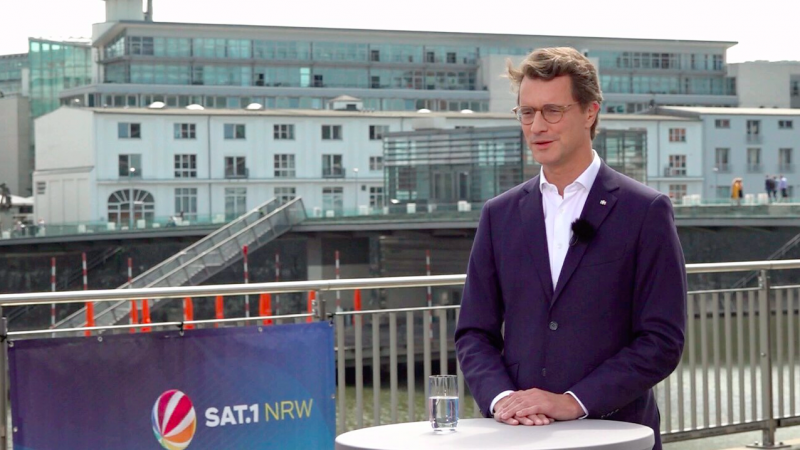 SAT.1 NRW Sommerinterview mit Hendrik Wüst (Foto: SAT.1 NRW)