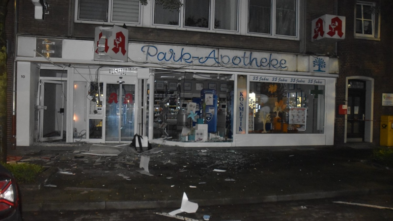 Apotheke gesprengt (Foto: SAT.1 NRW)