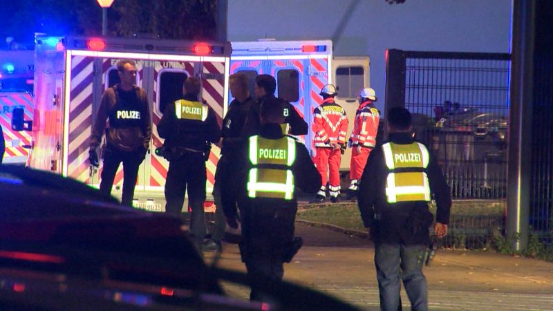 Brand in Flüchtlingsunterkunft (Foto: SAT.1 NRW)