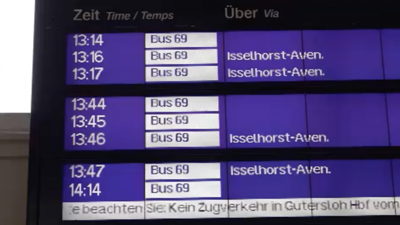 Bahnhof gesperrt: 30 Tage hält kein Zug in Gütersloh (Foto: SAT.1 NRW)