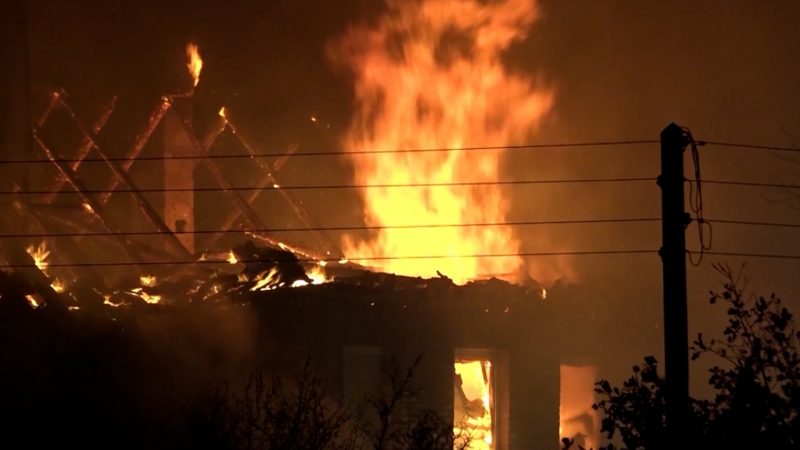 Großbrand in Westerkappeln (Foto: SAT.1 NRW)