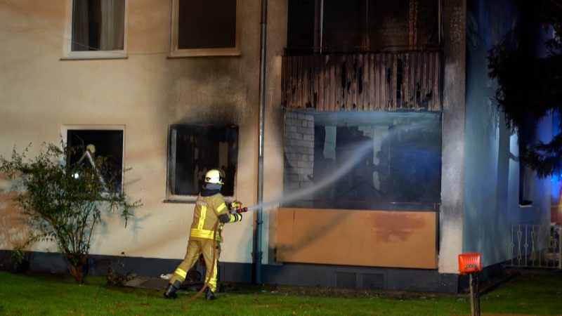 Leiche nach Brand in Lage gefunden (Foto: SAT.1 NRW)