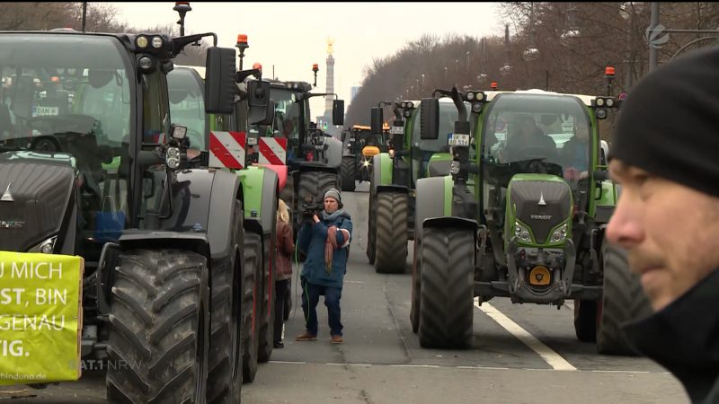 Demonstration der Landwirte (Foto: SAT.1 NRW)