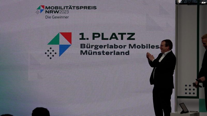 Mobiles Münsterland gewinnt Mobilitätspreis (Foto: SAT.1 NRW)