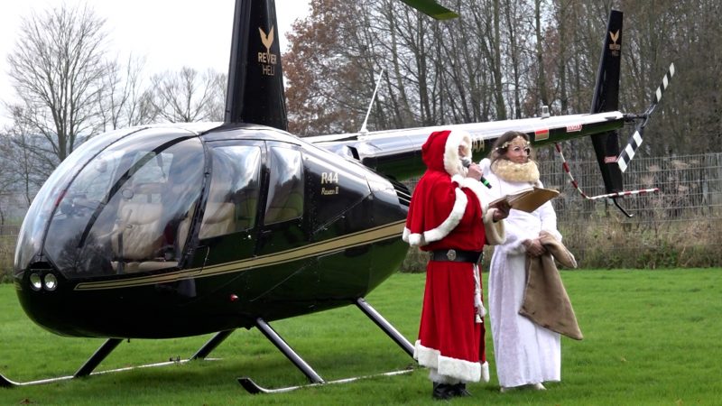 Nikolaus kommt mit dem Hubschrauber (Foto: SAT.1 NRW)