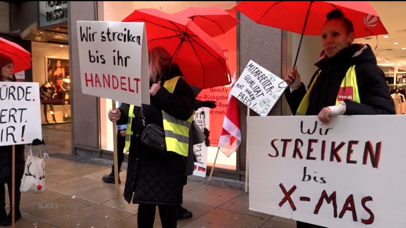 Streiks im Einzelhandel und bei Amazon  (Foto: SAT.1 NRW)