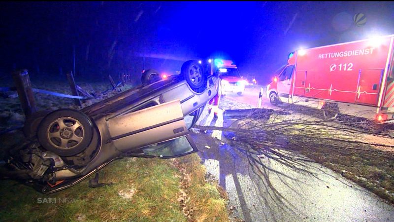 Glatteis auf NRW's Straßen (Foto: SAT.1 NRW)