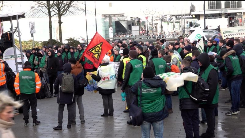 Lokführer protestieren in Dortmund (Foto: SAT.1 NRW)