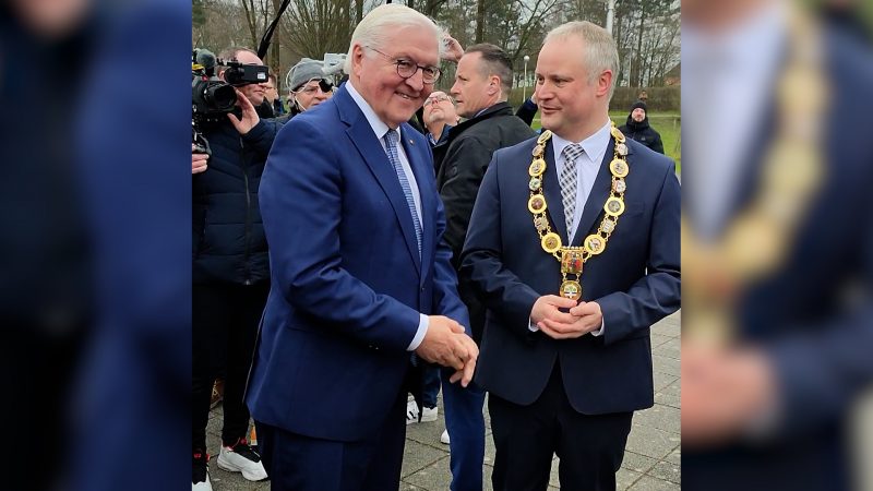 Bundespräsident Steinmeier besucht Espelkamp (Foto: SAT.1 NRW)