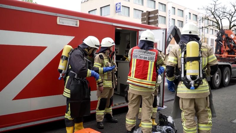 Gift-Alarm im Kölner Polizeipräsidium (Foto: SAT.1 NRW)