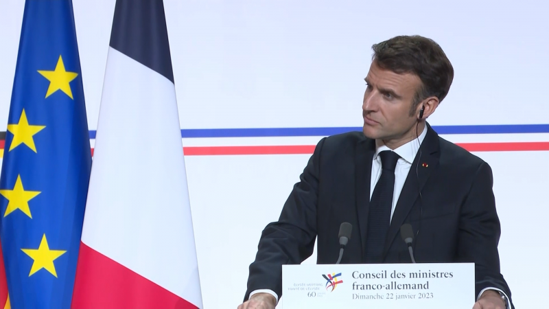 Vorbereitungen für Macron-Besuch (Foto: SAT.1 NRW)