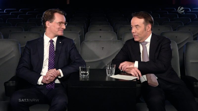 NRW-Ministerpräsident Hendrik Wüst blickt auf das Jahr 2024 (Foto: SAT.1 NRW)