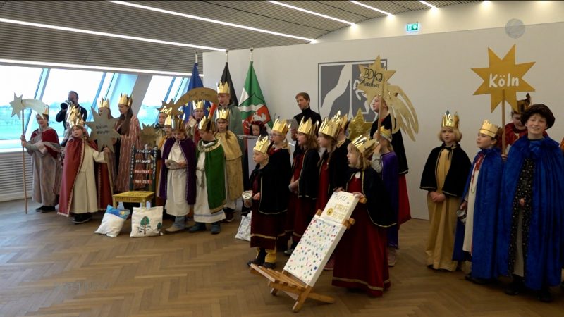 Sternsinger bei Wüst (Foto: SAT.1 NRW)