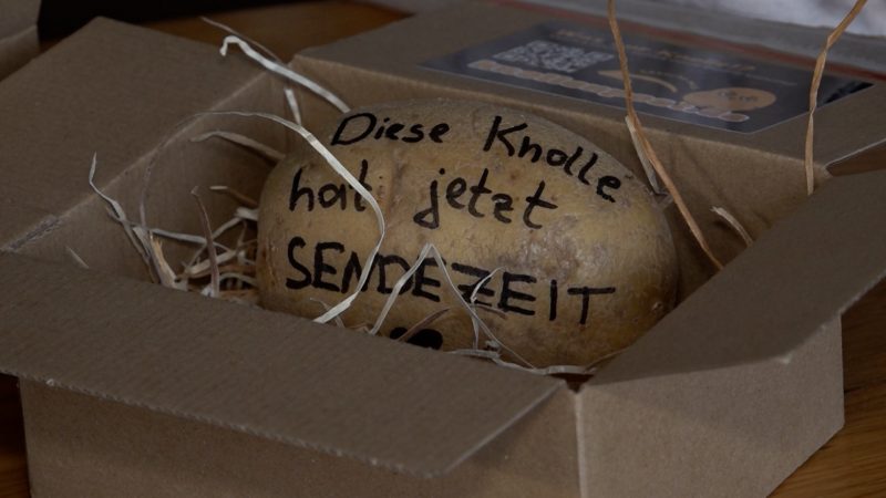 Post aus Borken – per Kartoffel (Foto: SAT.1 NRW)