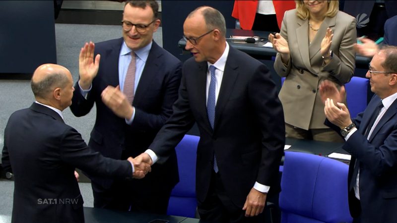 Merz im zweiten Durchgang zum Kanzler gewählt (Foto: SAT.1 NRW)