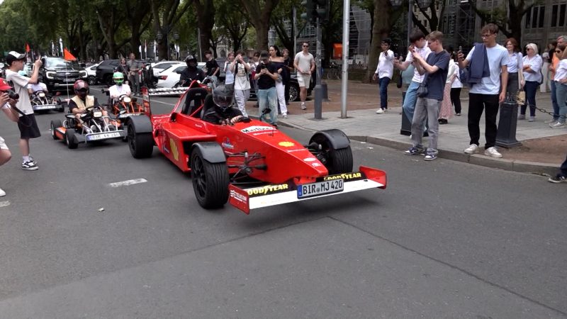 Formel-1-Feeling auf der Kö (Foto: SAT.1 NRW)