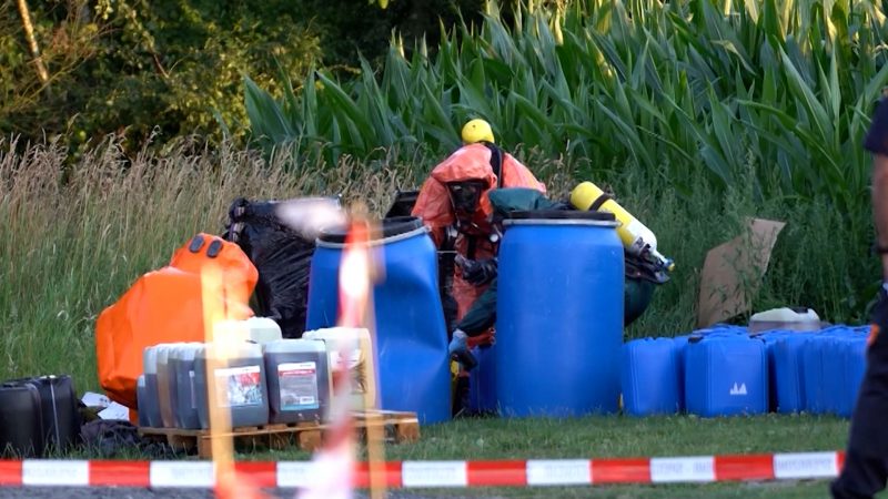 Gefährlicher Fund auf Bolzplatz (Foto: SAT.1 NRW)