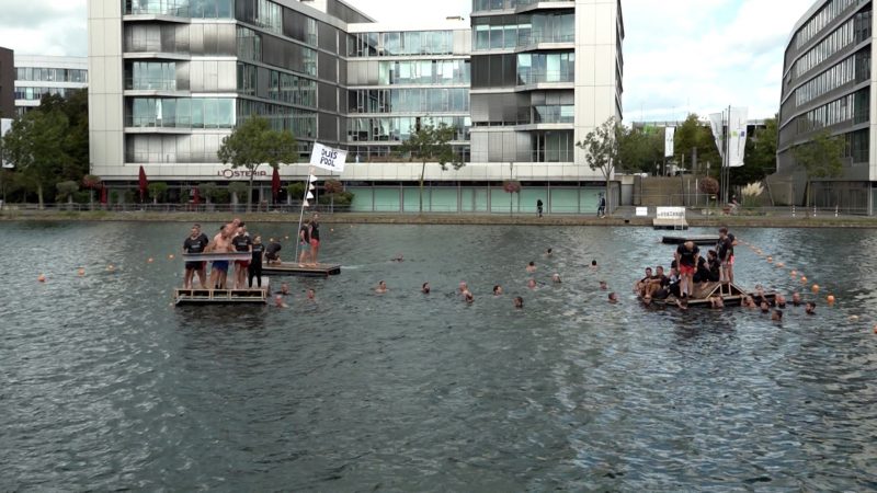 Einmalige Protestaktion in Duisburg (Foto: SAT.1 NRW)