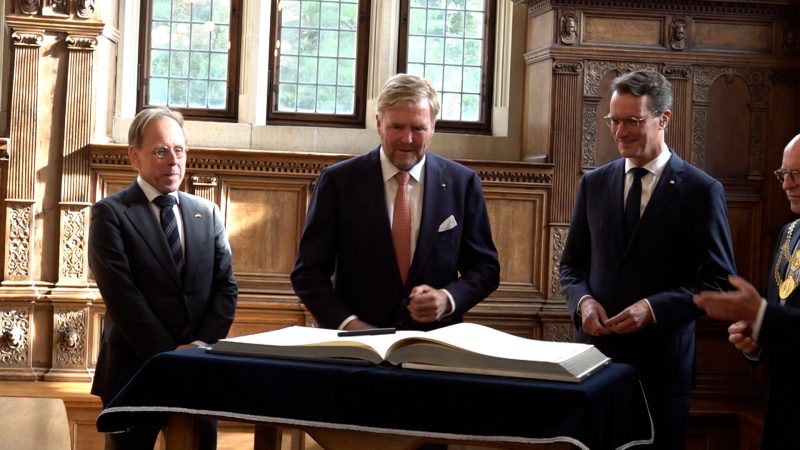 König Willem-Alexander in Münster – royaler Besuch in NRW (Foto: SAT.1 NRW)