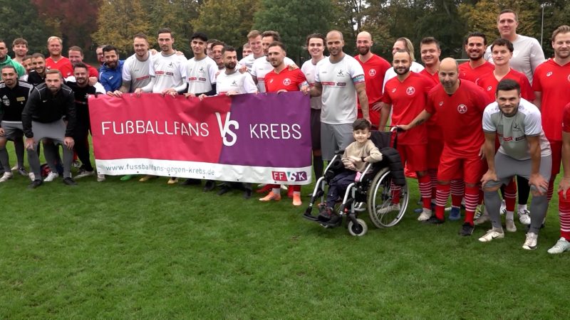Fußballprofis kicken für Tayga (Foto: SAT.1 NRW)