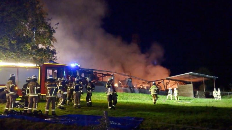 Großbrand in Much – Oldtimer in Flammen (Foto: SAT.1 NRW)