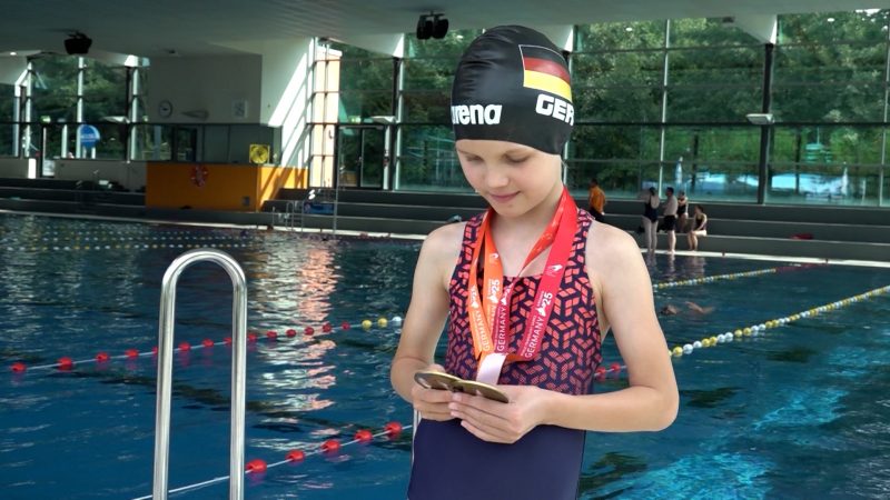Gold-Mädchen Lena: Achtjährige aus Hagen siegt bei den World Transplant Games (Foto: SAT.1 NRW)